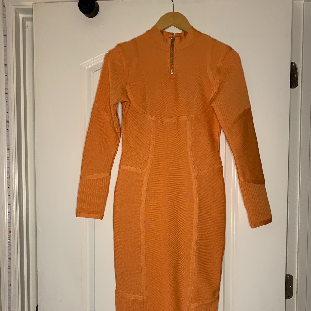 Premium Long Sleeve knee length body con dress